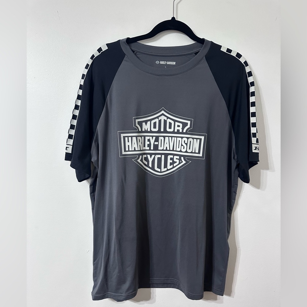 Harley-Davidson Black and Gray Men's Tee